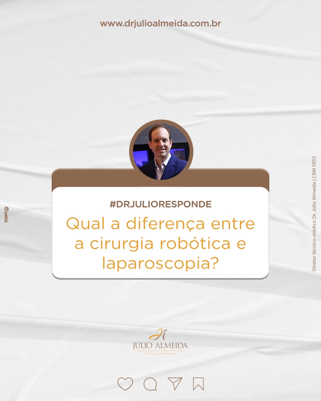 Qual diferença entre a cirurgia robótica e a laparoscopia?